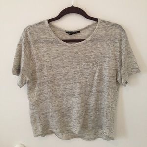 Feathered Gray Rag & Bone Crop T-shirt